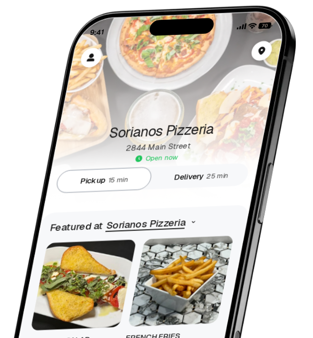Sorianos Pizzeria app preview